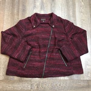 Dana Buchman Plus Size Tweed Full Zip Jacket 24 W